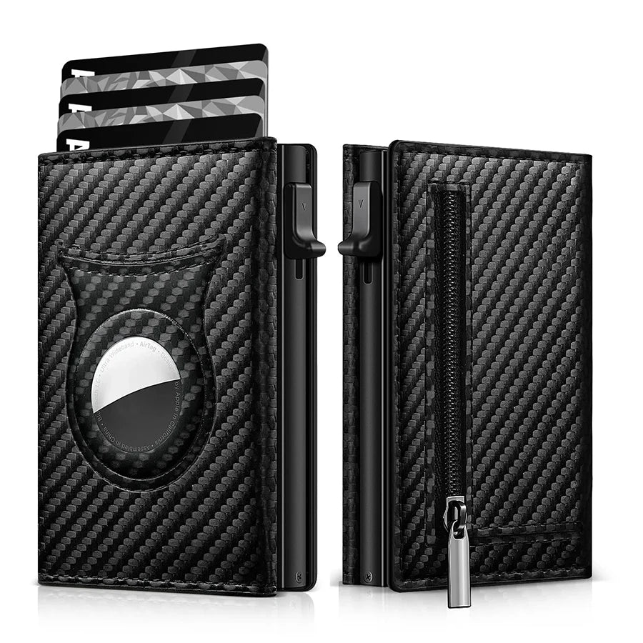 Eloy Men's Carbon Fiber Smart AirTag Wallet