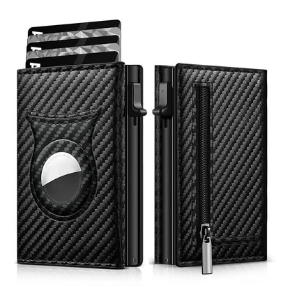 Eloy Men's Carbon Fiber Smart AirTag Wallet